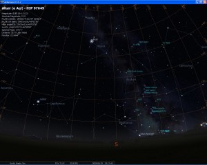 Altair in the south at during the PE measurement